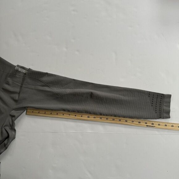 Gymshark High Waisted Seamless Leggings Womens Grey Marl Small Gym Athleisure - Picture 13 of 13